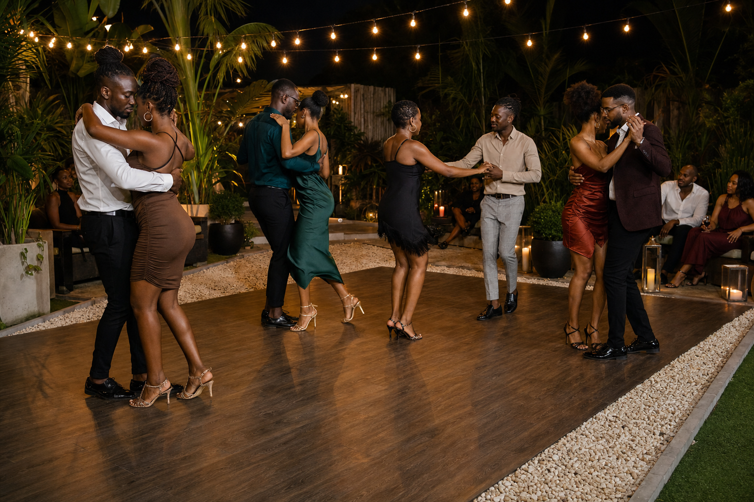 A couple in motion at a KIZALSA social